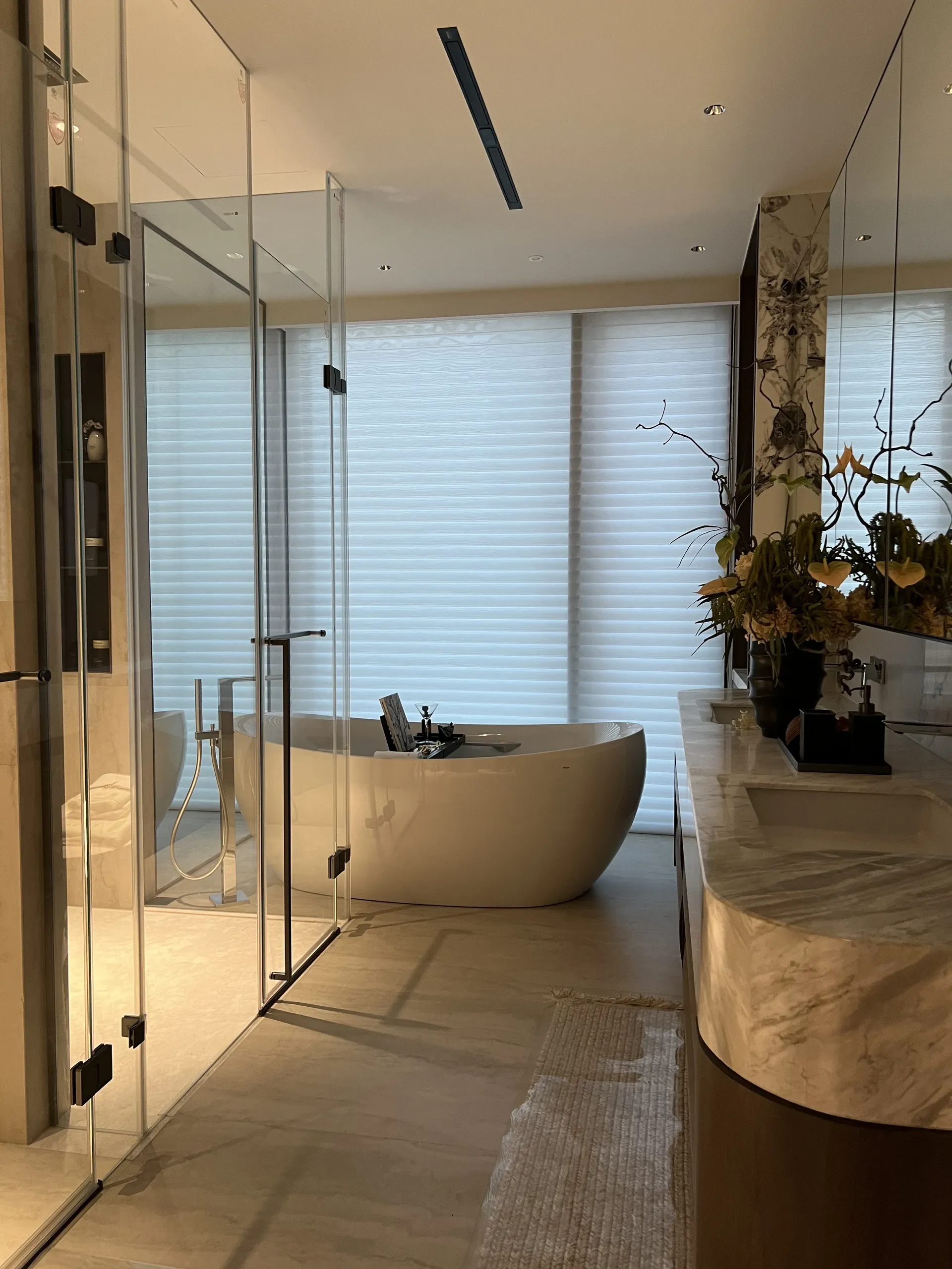 Light-Filtering Sheer Shades for a Bathroom Space View 1